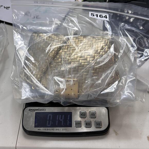 Vintage Rodo Clutch Gold Woven Metal Chain Shoulder Bag Crossbody Evening Luxury - Picture 14 of 14